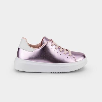 Tênis Infantil Bibi Glam Rosa Metalizado