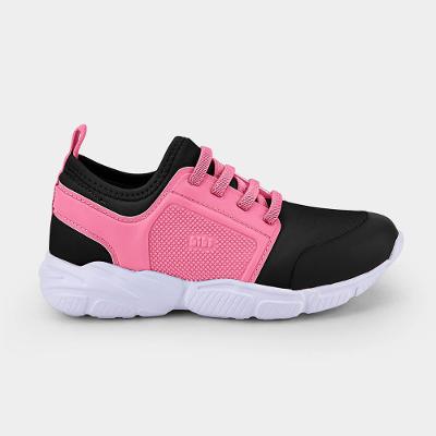 Tênis Infantil Bibi Ever Preto e Rosa Flamingo