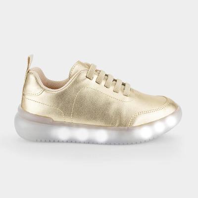 Tênis Infantil de Luz Bibi Boom Dourado