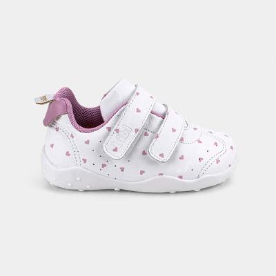 Tênis Infantil Bibi Fisioflex Originals Rosa de Coração