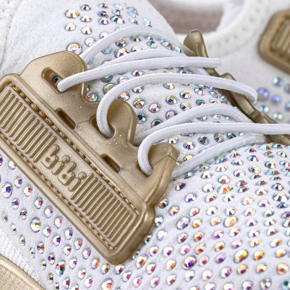 Tênis Infantil Bibi Shine Branco com Pedrinhas Brilhosas - 1