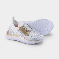 Tênis Infantil Bibi Shine Branco com Pedrinhas Brilhosas - 6