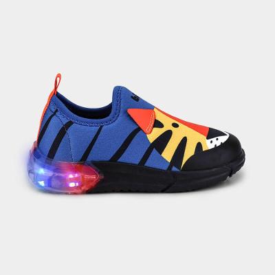 Tênis Infantil de Luz Bibi Space Azul de Tigre