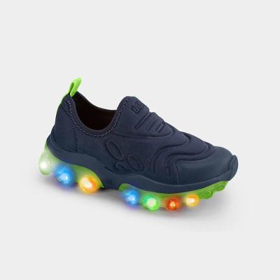 Tênis Infantil de Luz Bibi Roller Celebration 2.0 Azul Naval e Citrus