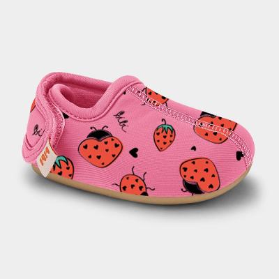 Tênis Meinha Infantil Bibi Afeto Joy II Rosa com Moranguinhos