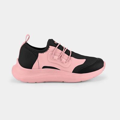 Tênis Infantil Bibi Action Preto e Rosa com Elástico