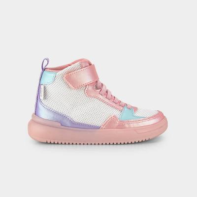 Abotinado Infantil de Luz High Sneakers Rosa