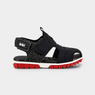 Papete Infantil Bibi Summer Roller Sport 2.0 Preta com Solado Vermelho