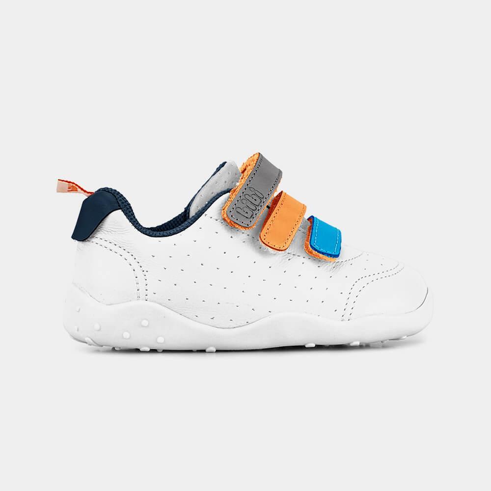 Tênis Infantil Bibi Fisioflex Originals Branco com Azul Marinho de Tiras - 1