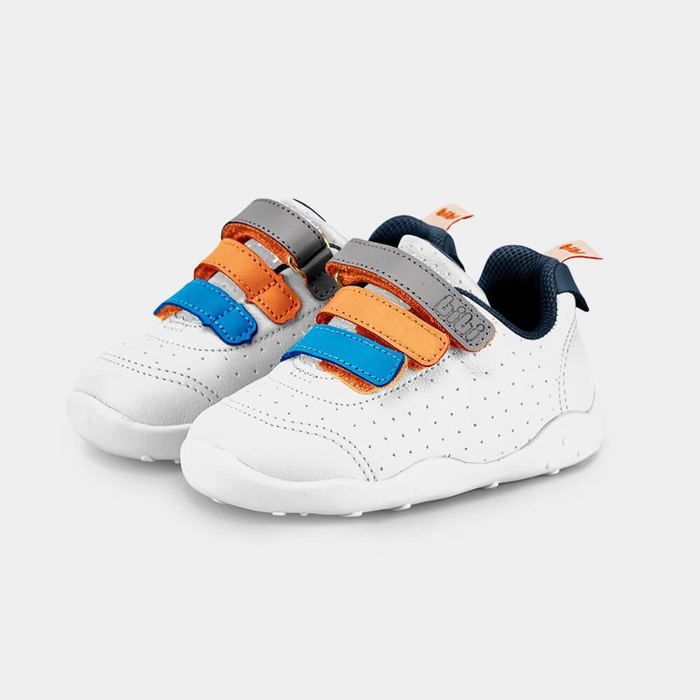 Tênis Infantil Bibi Fisioflex Originals Branco com Azul Marinho de Tiras - 2
