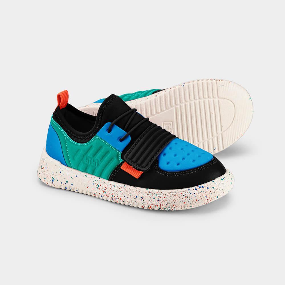 Tênis Infantil Bibi New Way Preto com Azul - 5