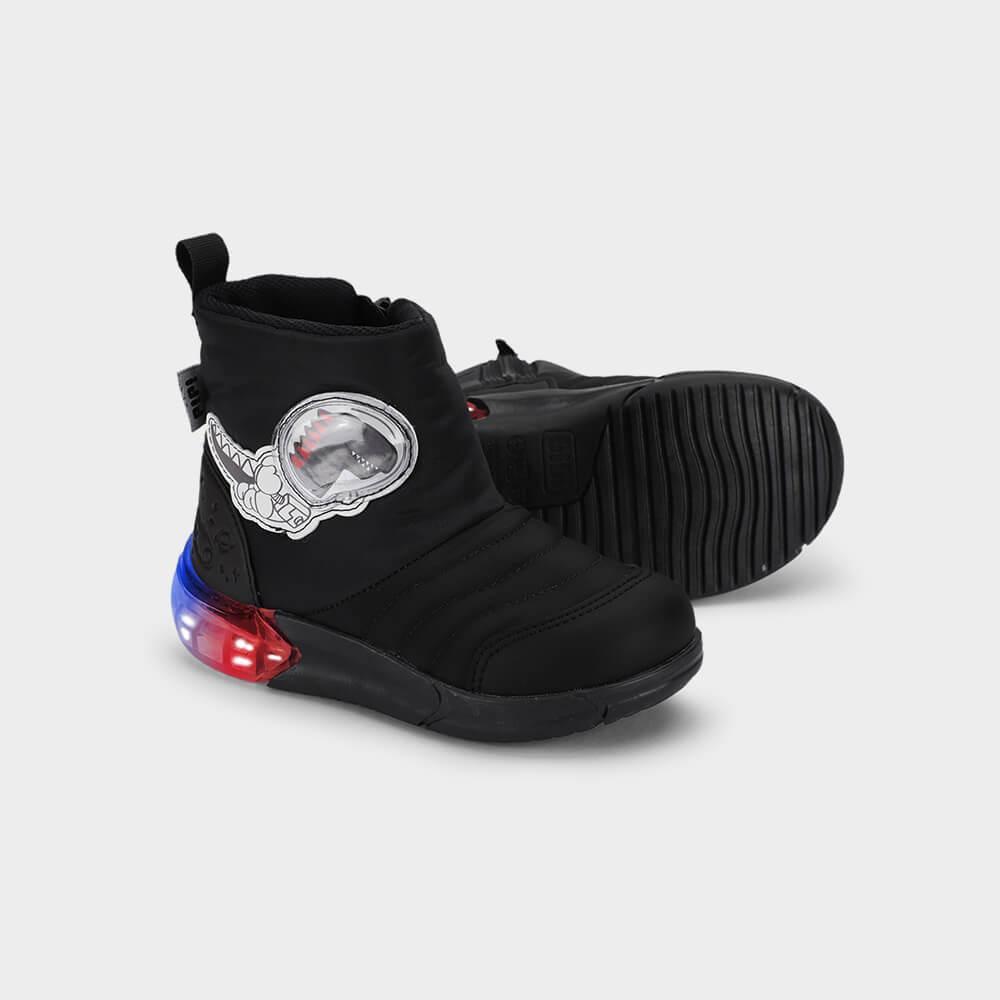 Bota Infantil Bibi Space Preta de Dino - 4