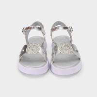 Sandália Infantil Bibi Plataforma Prata com Brilhos - 2