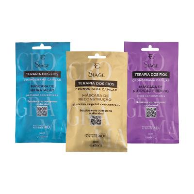 Eudora Kit Cronograma Capilar Siàge Terapia dos Fios Máscara Capilar: Reconstrução 60ml + Hidratação 60ml + Nutrição 60ml