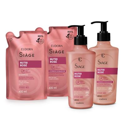 Eudora Kit Siàge Nutri Rose (4 itens)