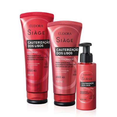 Eudora Kit Siàge Cauterização dos Lisos: Shampoo 250ml + Condicionador 200ml + Leave-in 100ml