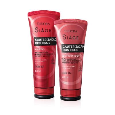 Eudora Kit Siàge Cauterização dos Lisos: Shampoo 250ml + Condicionador 200ml