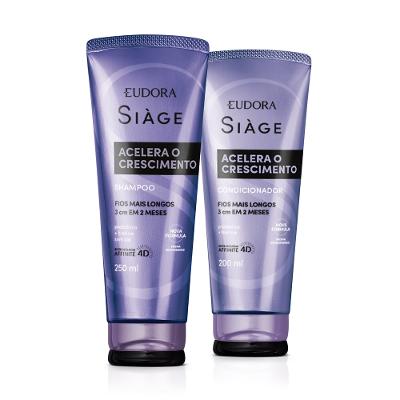 Eudora Kit Siàge Acelera o Crescimento: Shampoo 250ml + Condicionador 200ml
