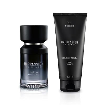 Eudora Kit Impression In Black: Eau de Parfum 100ml + Loção Hidratante Corporal 200ml