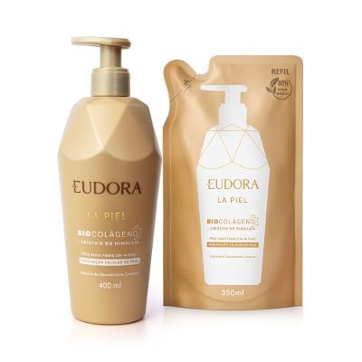 Eudora Kit La Piel Cristais do Himalaia: Hidratante Corporal 400ml + Refil 350ml
