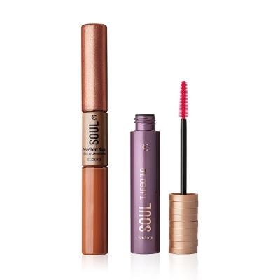 Eudora Kit Soul: Sombra Duo Terracota + Máscara para Cílios Turbo 7.0