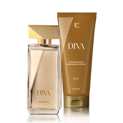Eudora Kit Diva: Desodorante Colônia 100ml + Loção Corporal 200ml