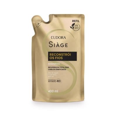 Eudora Refil Shampoo Siàge Reconstrói os Fios 400ml