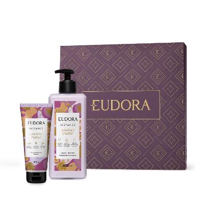 Combo Presente Dia das Mães Instance Ameixa e Praliné: Creme Corporal 400ml + Fondue Hidratante Desodorante Corporal 180ml + Caixa Presenteável