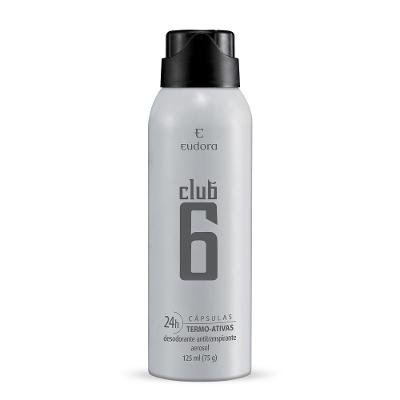 Eudora Desodorante Antitranspirante Aerossol Club 6 125ml
