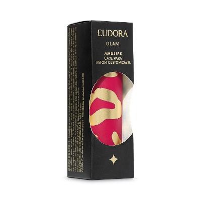 Case Para Batom Customizável Rosa Glamour Glam Amulips