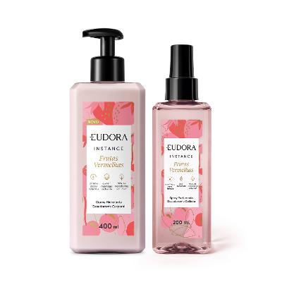 Kit Instance Frutas Vermelhas: Loção Corporal 400ml + Spray Corporal 200ml