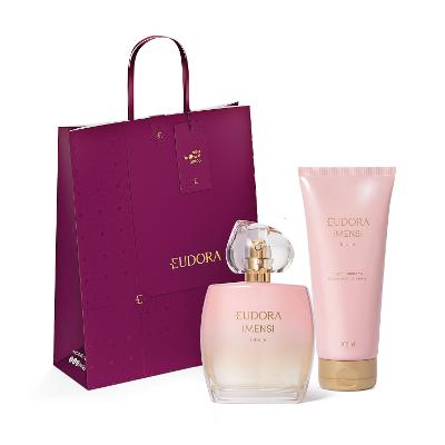 Combo Imensi Infinite: Desodorante Colônia 100ml + Loção Hidratante Desodorante Corporal 200ml + Kit Sacola Eudora Natal