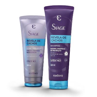 Eudora Kit Siàge Revela os Cachos: Shampoo 250ml + Condicionador 200ml
