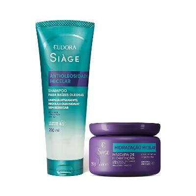 Combo Siàge Micelar: Shampoo Antioleosidade 250ml + Máscara Capilar 250g
