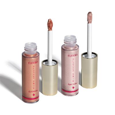 Combo Iluminador Líquido Niina Secrets Luminous: Cor Bronze 10ml + Cor Rosé 10ml