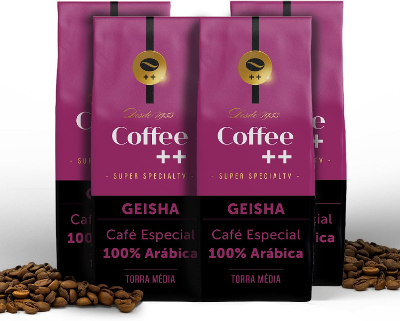 Café Especial em Grãos Geisha 100% Arábica Torra Média -  4 unidades
