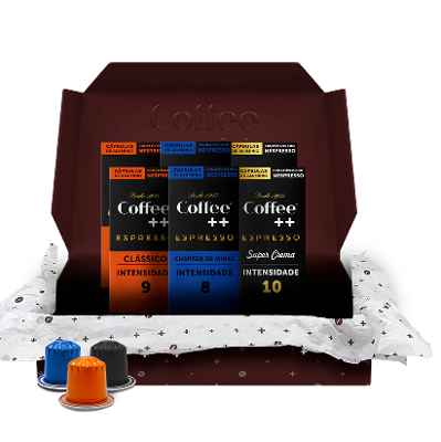 Kit 60 Capsulas Compatíveis com Nespresso - 2 classicos, 2 chapada e Super Crema