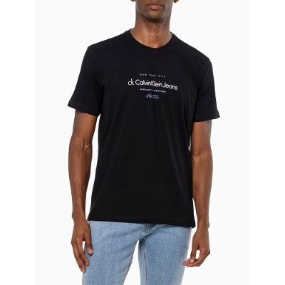 Camiseta Manga Curta Calvin Klein Jeans Masculina Nyc Icons - Preto