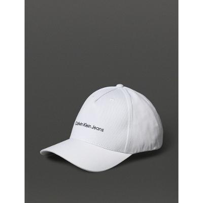 Boné Masculino de Sarja Aba Curva Estampa Logo em Silk Calvin Klein Jeans - Branco