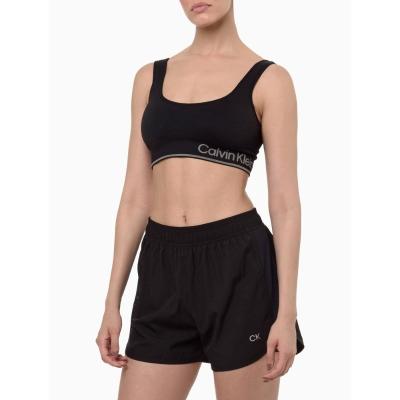 Short Feminino Mesh Com Bermuda Compressão Calvin Klein Performance - Preto
