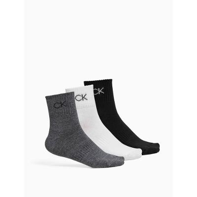 Kit 3 Pares Meia Cano Médio Calvin Klein - Multi