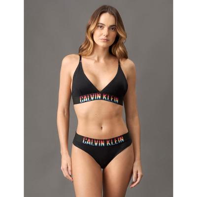 Calcinha Tanga Cotton Pride Calvin Klein Underwear - Preto