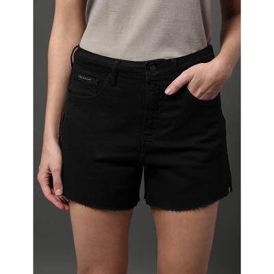 Shorts Sarja Feminino Com Fenda Lateral Calvin Klein - Preto