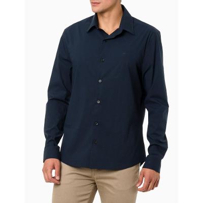 Camisa Masculina Slim Cannes Essential Calvin Klein - Marinho