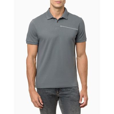 Polo Masculina Palito Naturals Calvin Klein Jeans - Chumbo