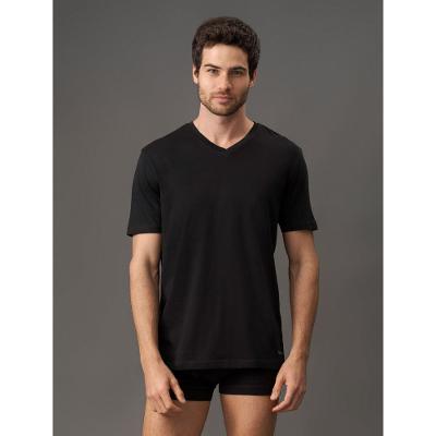 Kit 2 Camisetas Masculinas V-Neck - Preto