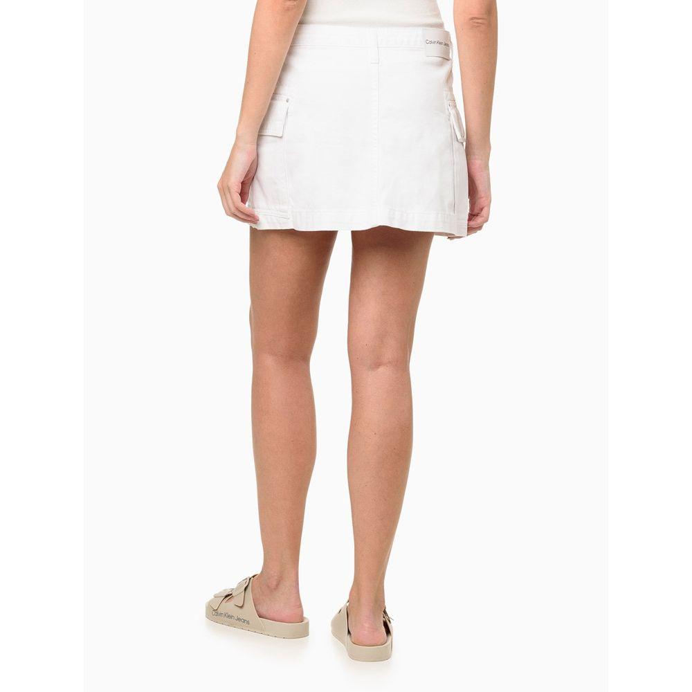 Saia Feminina Cargo Calvin Klein Jeans - Branco 2 - 4