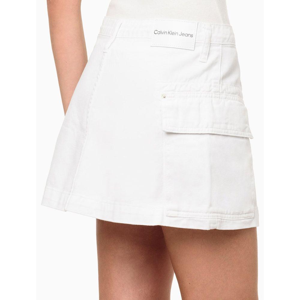 Saia Feminina Cargo Calvin Klein Jeans - Branco 2 - 3