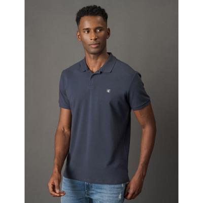 Polo Masculina Manga Curta em Piquet Calvin Klein Jeans - Marinho