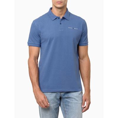 Polo Masculina Logo Calvin Klein Jeans - Indigo